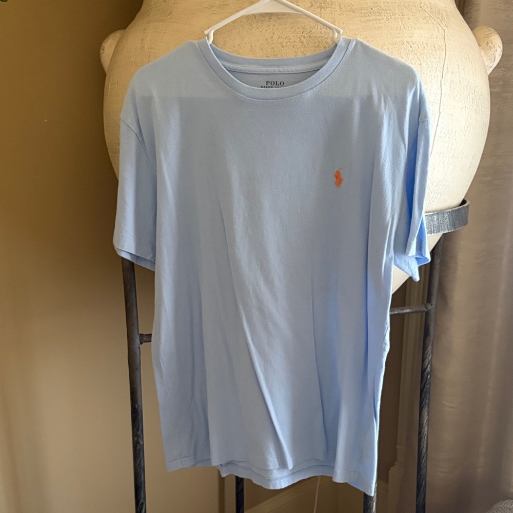 Polo by Ralph Lauren Light Blue Short Sleeve Tee with Orange Pony